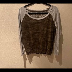 women’s camouflage long sleeved shirt